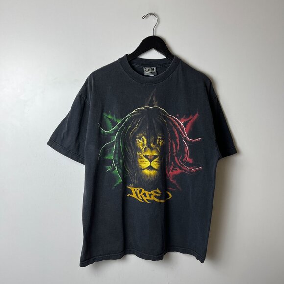 ODM Lion Graphic Tee T Shirt Vintage Y2K Large L Black Graphic - Picture 14 of 16